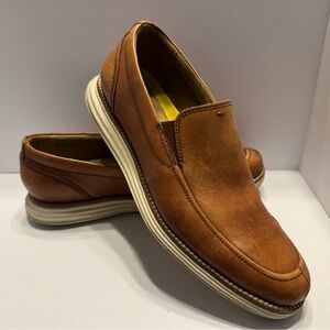 Cole Haan Tan Leather Slip-On Loafers